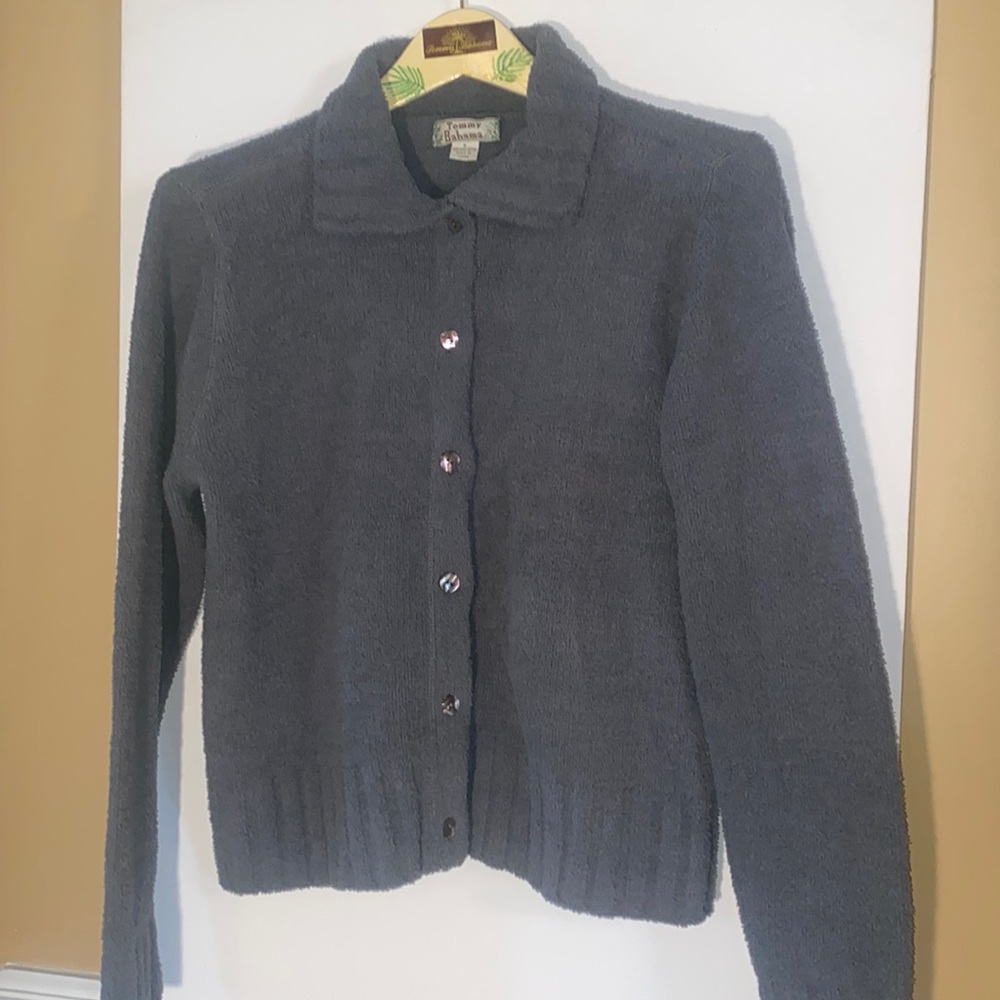 Tommy Bahama vintage cardigan with abalone buttons